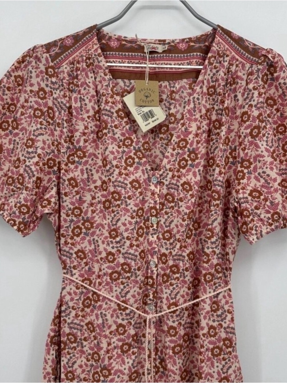Faherty Orinda Maxi Dress size XL Organic Cotton Button Front Long Sleeve NWT - Picture 4 of 5